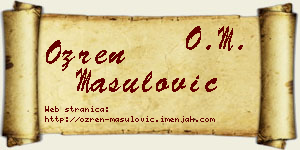 Ozren Mašulović vizit kartica